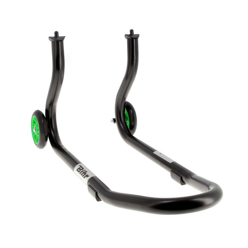 Caballete delantero BIHR Home Track color negro mate y ruedas verdes