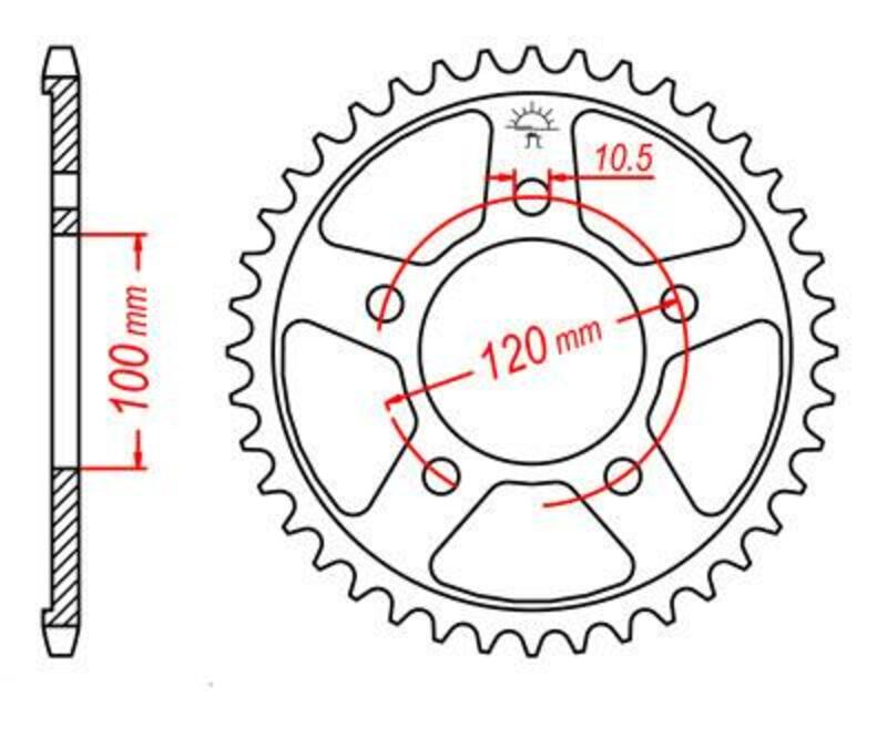 Corona JT SPROCKETS acero estándar 702 - Paso 525