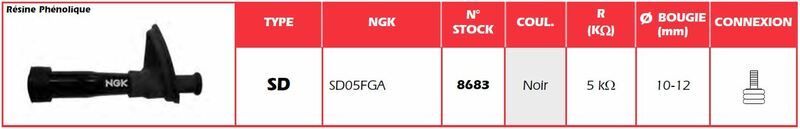 Pipa Bujía NGK SD05FGA