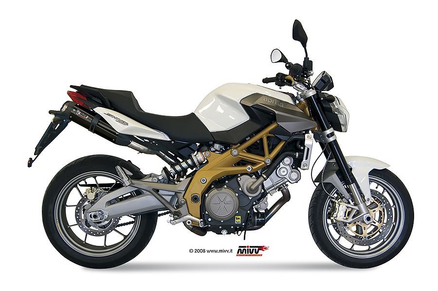 Escape Mivv 2 Suono black con tapa carbono Aprilia Shiver 750 2008-16