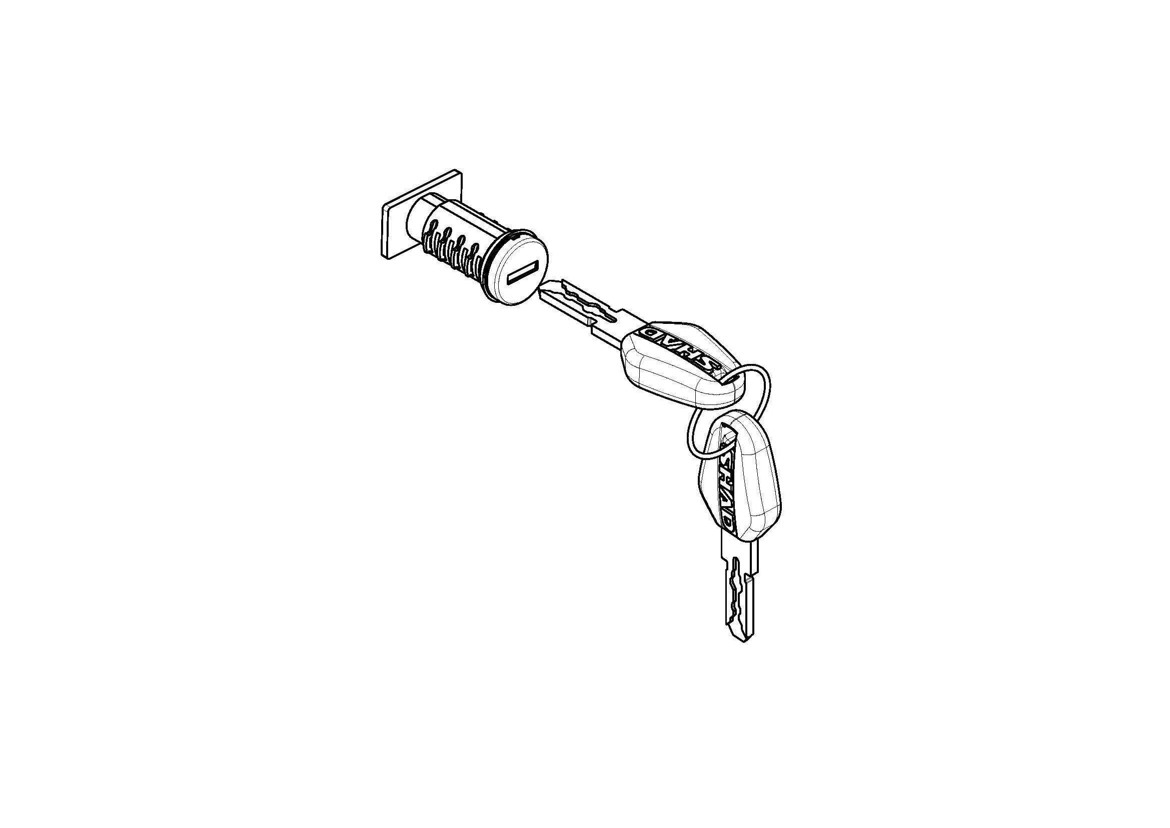 LOCK KIT KEYS TERRA TOP CASE