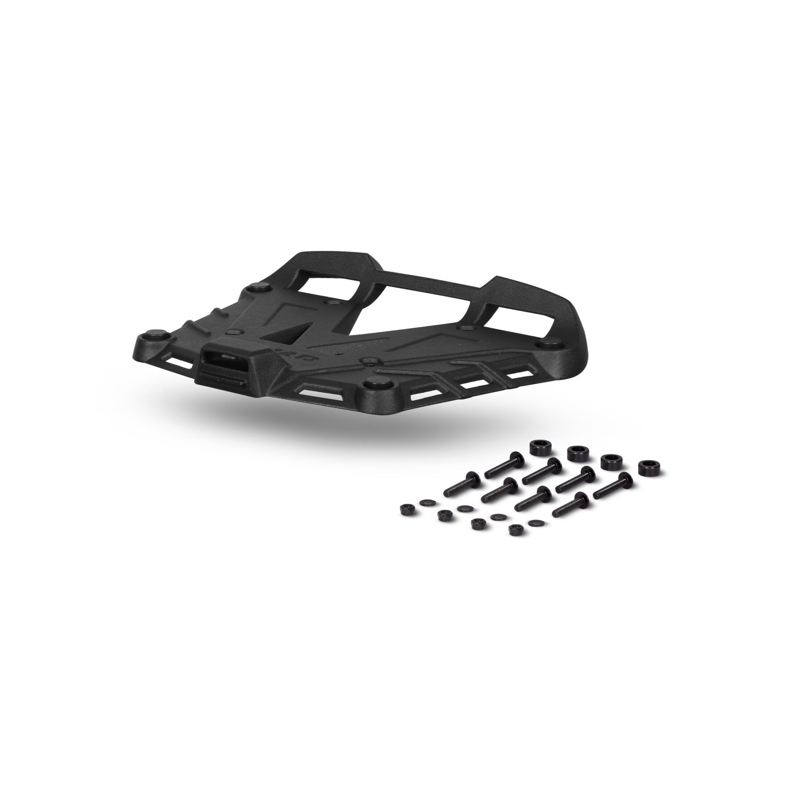 BLACK ALUMINIUM MOUNTING PLATE + SCREWS