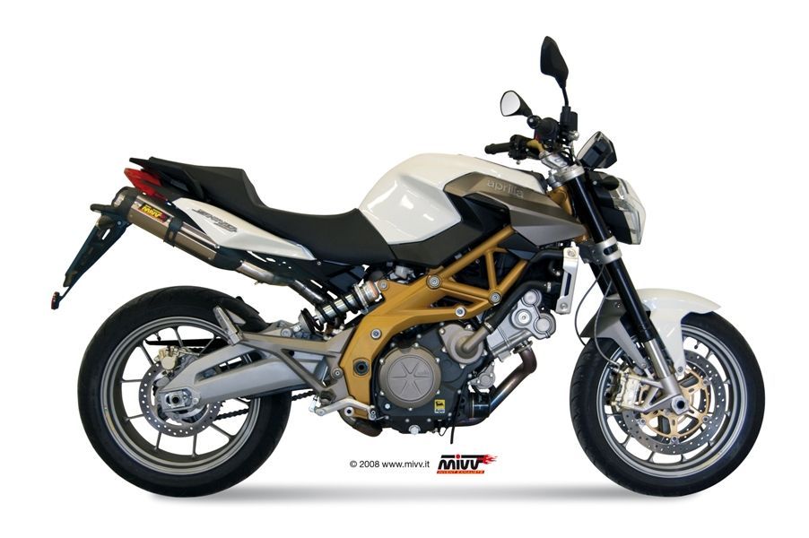 Escape Mivv 2 Suono inox con tapa carbono Aprilia Shiver 750 2008-16