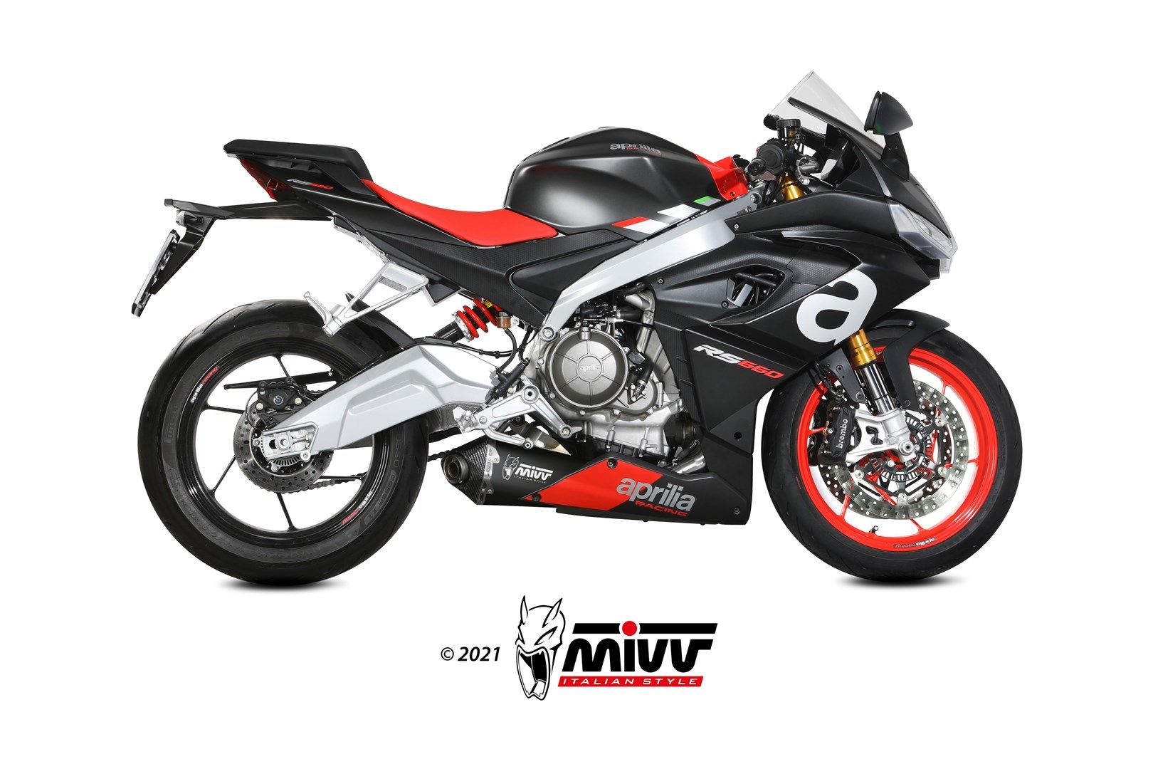 Escape Mivv Full system 2x1 Delta Race black Aprilia RS 660 2020-24 / Tuono 660 2021-23