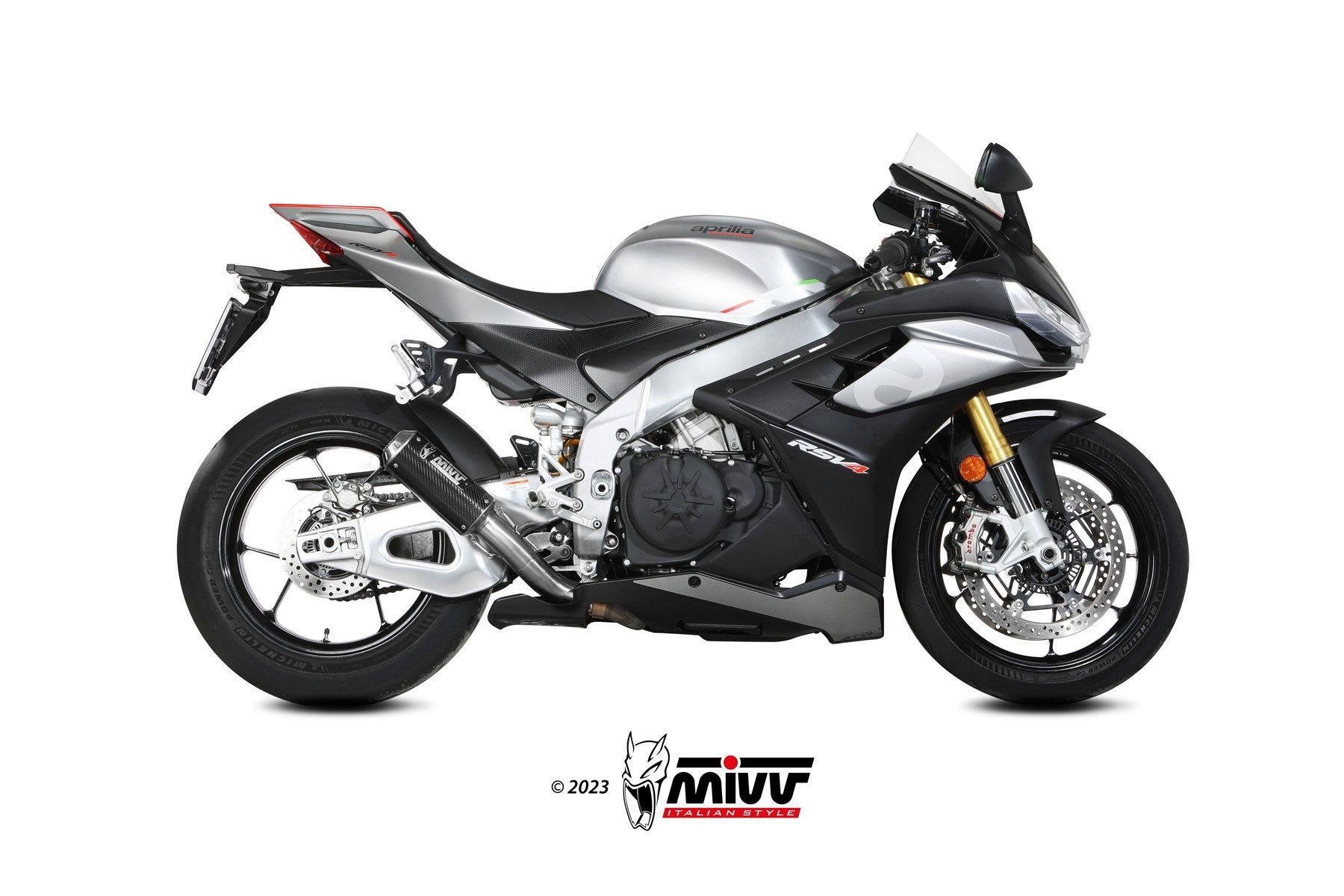 Escape Mivv  Mk3 carbono Aprilia RSV4 / Tuono V4 1100 2021-24
