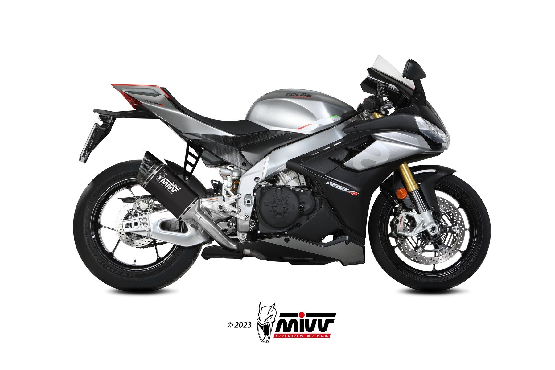 Escape Mivv SR-1 black titanium Aprilia RSV4 / Tuono V4 1100 2021-24
