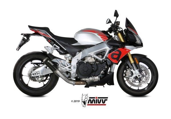 Escape Mivv  Mk3 black Aprilia Tuono V4 1100 2018-20