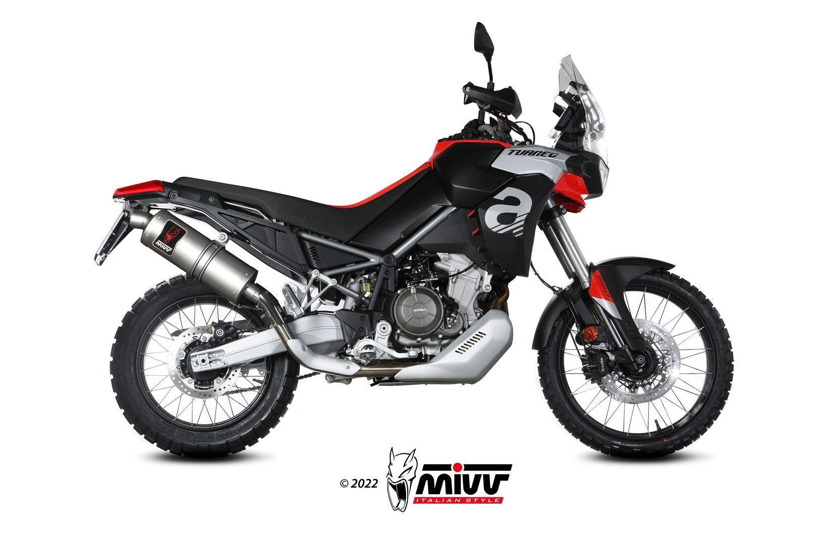 Escape Mivv Dakar inox Aprilia Tuareg 660 2022-24