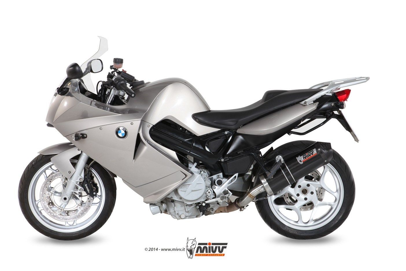 Escape Mivv  Oval carbono con tapa carbono BMW F 800 S / ST 2006-12