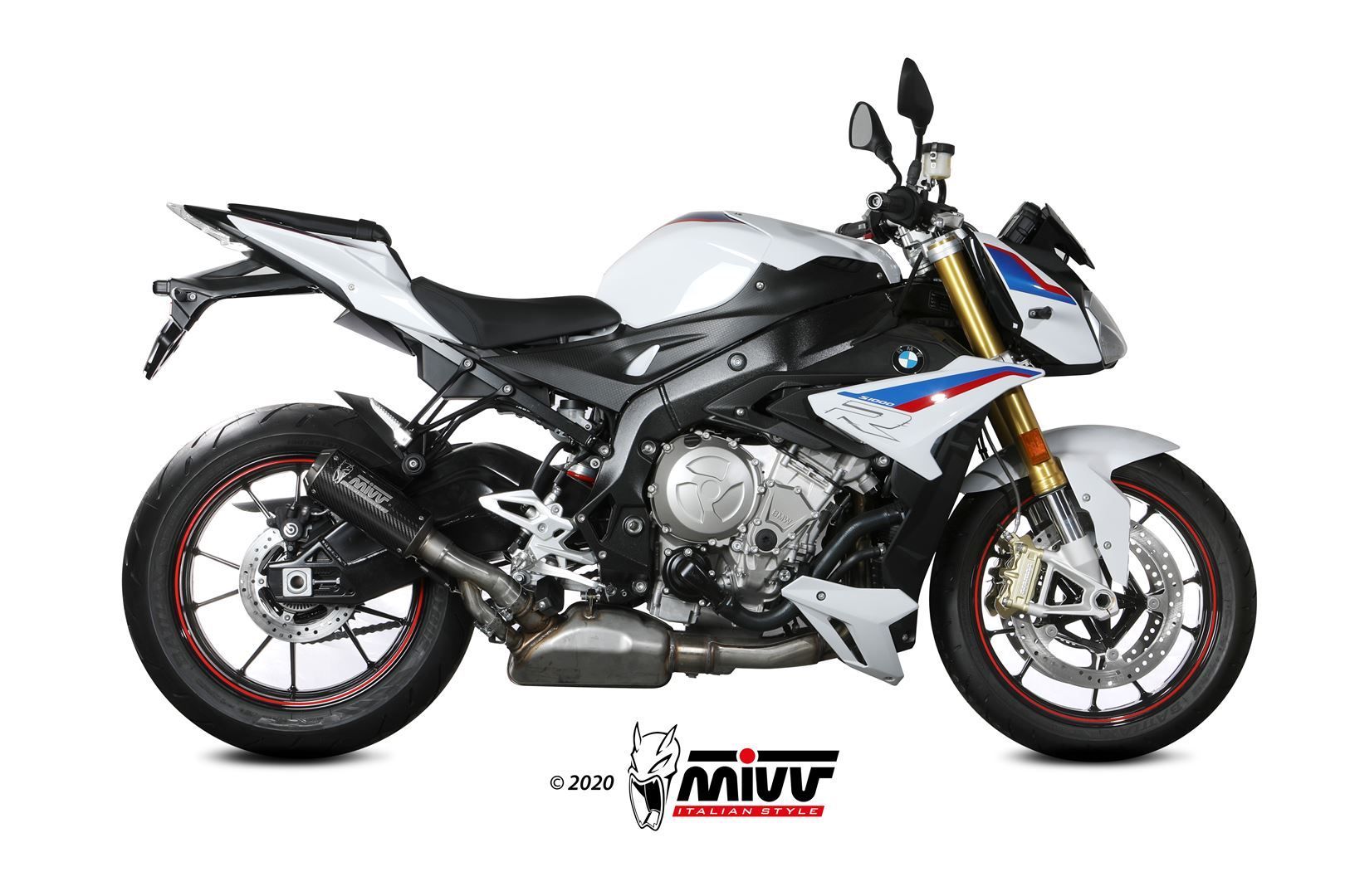 Escape Mivv  Mk3 carbono BMW S 1000 R 2017-20