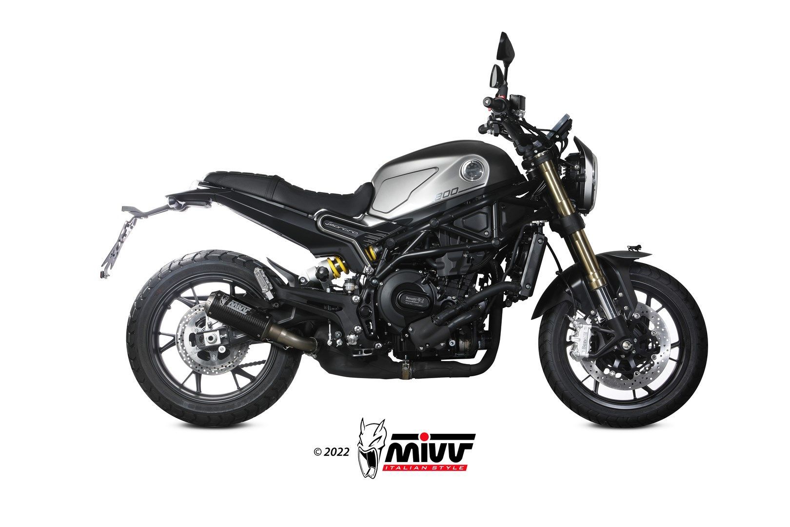 Escape Mivv  Mk3 carbono Benelli Leoncino 800 2022-24