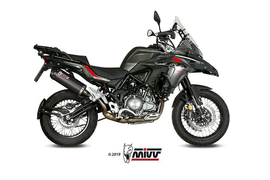 Escape Mivv  Oval carbono con tapa carbono Benelli TRK 502 X 2018-24
