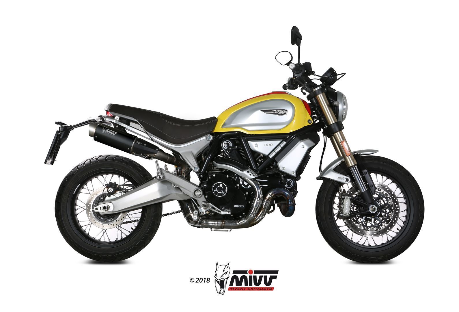 Escape Mivv 2 GP Pro black Ducati Scrambler 1100 2018-20