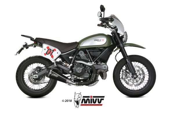 Escape Mivv  Delta Race black Ducati Scrambler 800 2015-20