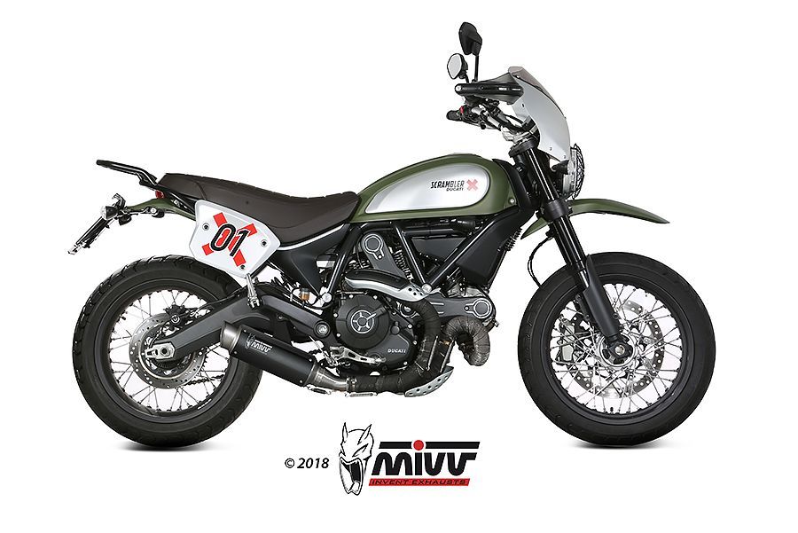 Escape Mivv  GP Pro black Ducati Scrambler 800 2015-20