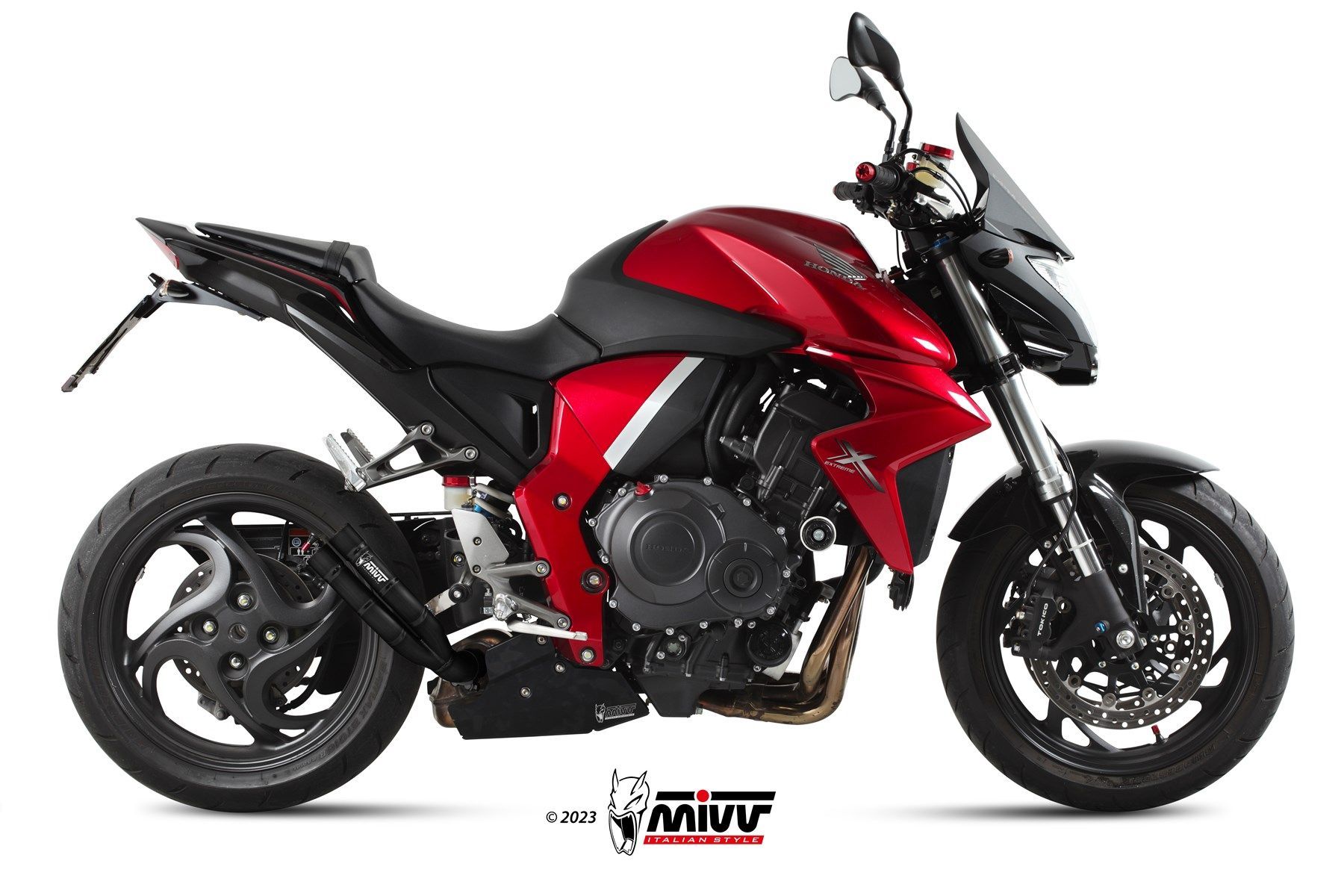Escape Mivv Double Gun black Honda CB 1000 R 2008-17