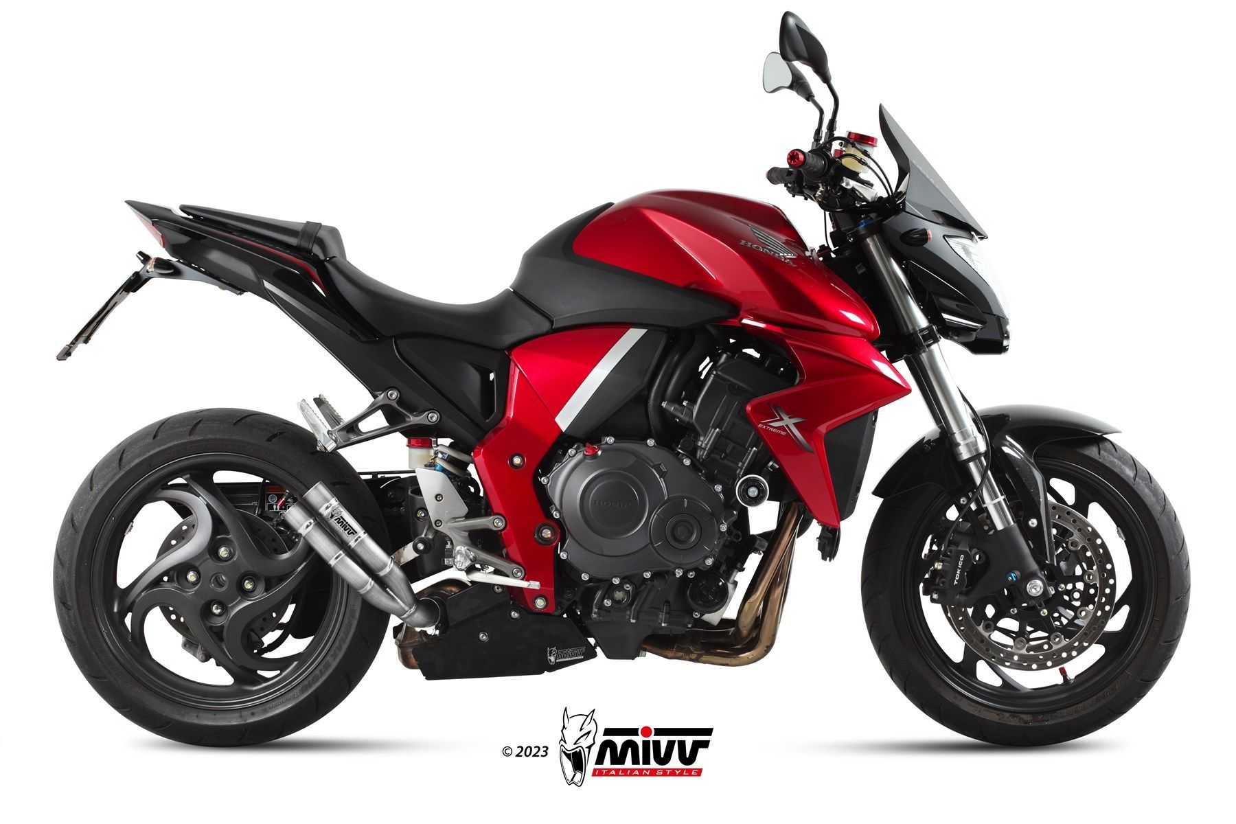 Escape Mivv Double Gun inox Honda CB 1000 R 2008-17