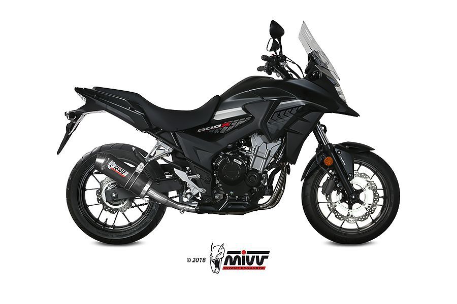 Escape Mivv Oval carbono con tapa carbono Honda CB 500 X 2017-22