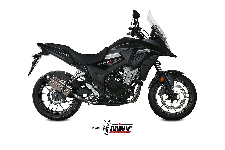 Escape Mivv Suono inox con tapa carbono Honda CB 500 X 2017-22