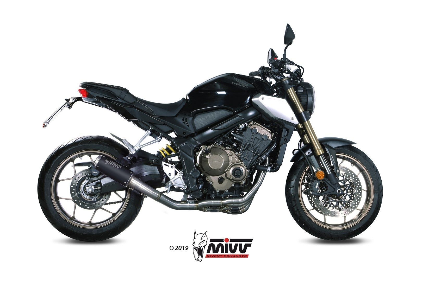 Escape Mivv Full system 4x2x1 MK3 black Honda CB 650 R / CBR 650 R 2019-23