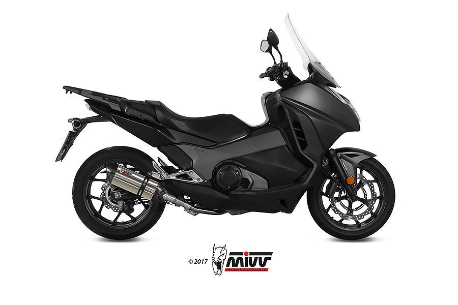 Escape Mivv Suono inox con tapa carbono Honda Integra 750 2016-20 / NC 750 S / X 2016-22