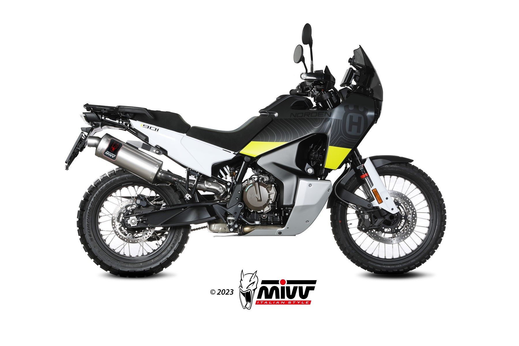 Escape Mivv Dakar inox Husqvarna Norden 901 2022-24