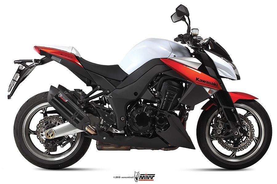 Escape Mivv 2 Suono black con tapa carbono Kawasaki Z1000 2010-13