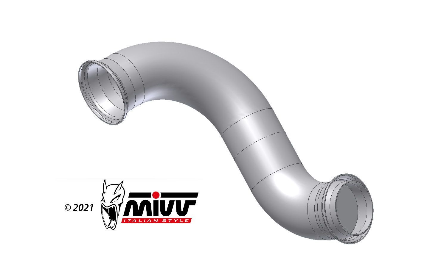 Escape Mivv Tubo no kat (compatible con Silencioso Escape Mivv y Original) KTM 790 Duke 2018-20 / 890 Duke 2020-23