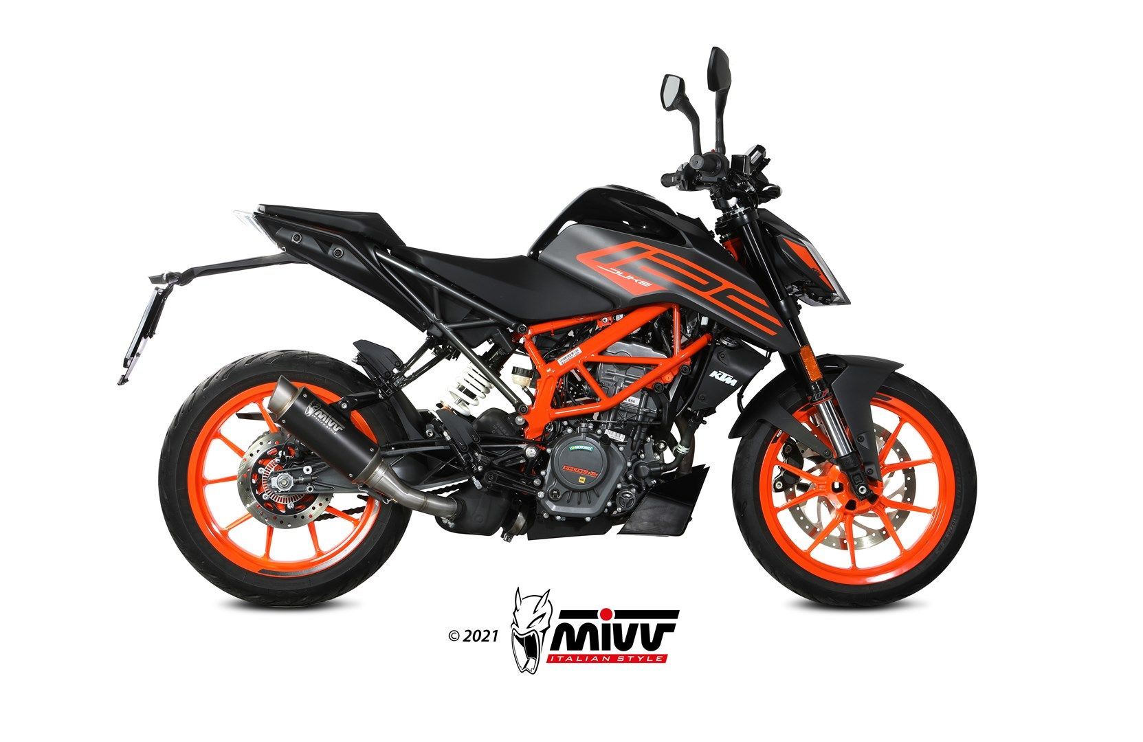 Escape Mivv  GP Pro black KTM 125 Duke 2021-23