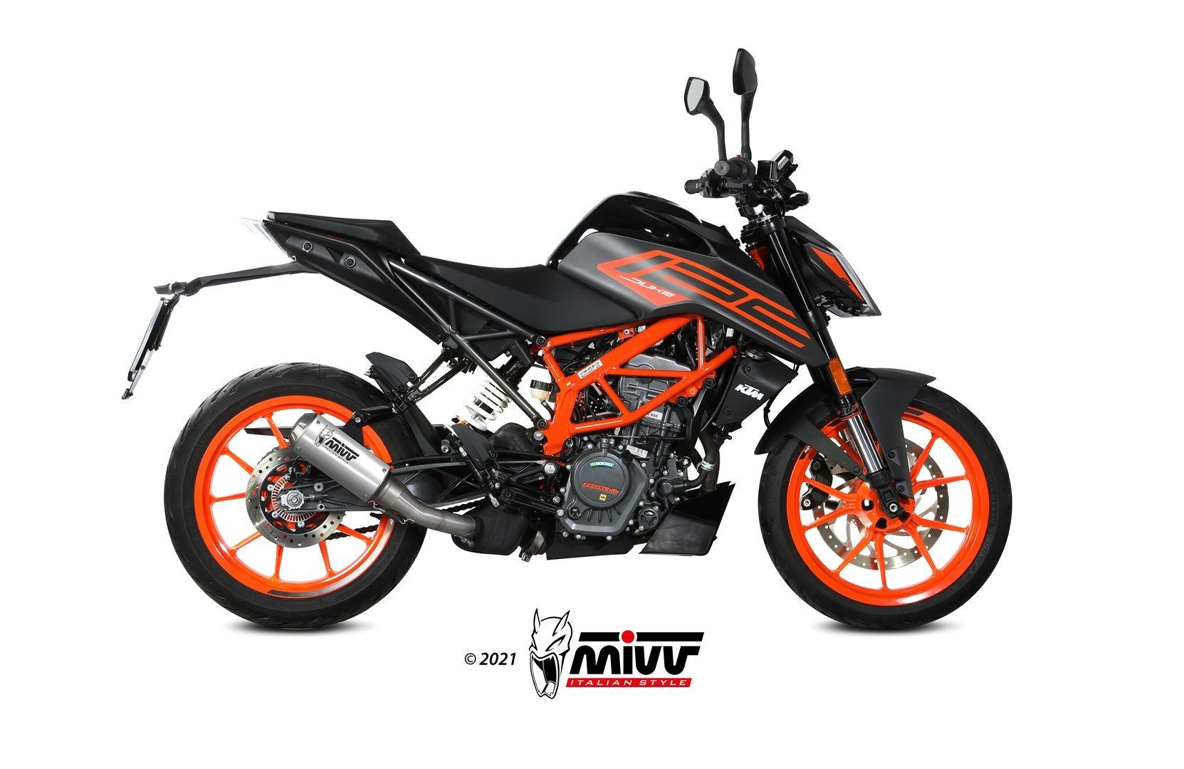 Escape Mivv Mk3 inox KTM 125 Duke 2021-23