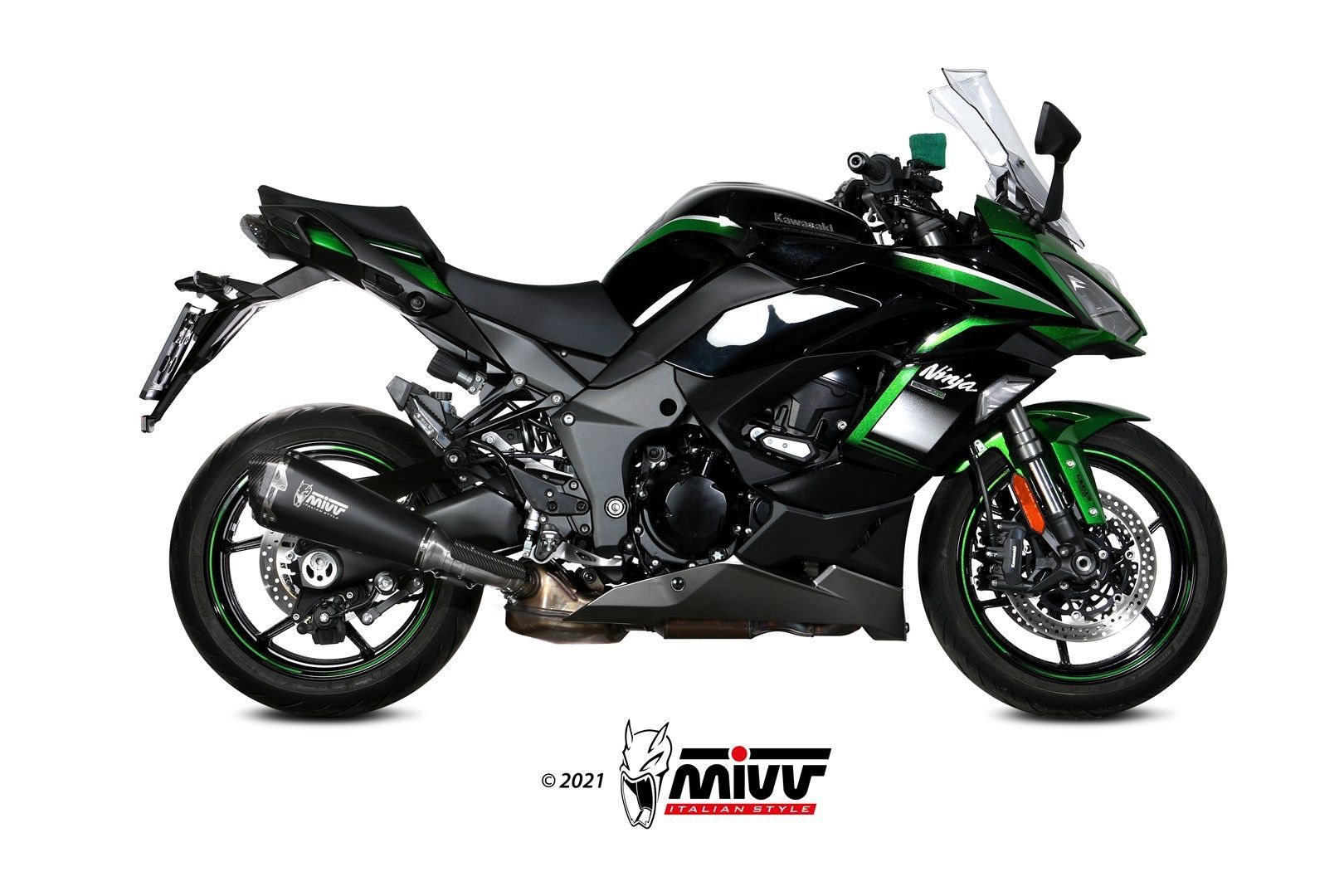 Escape Mivv  Delta Race black Kawasaki Ninja 1000 SX / Tourer 2020-24