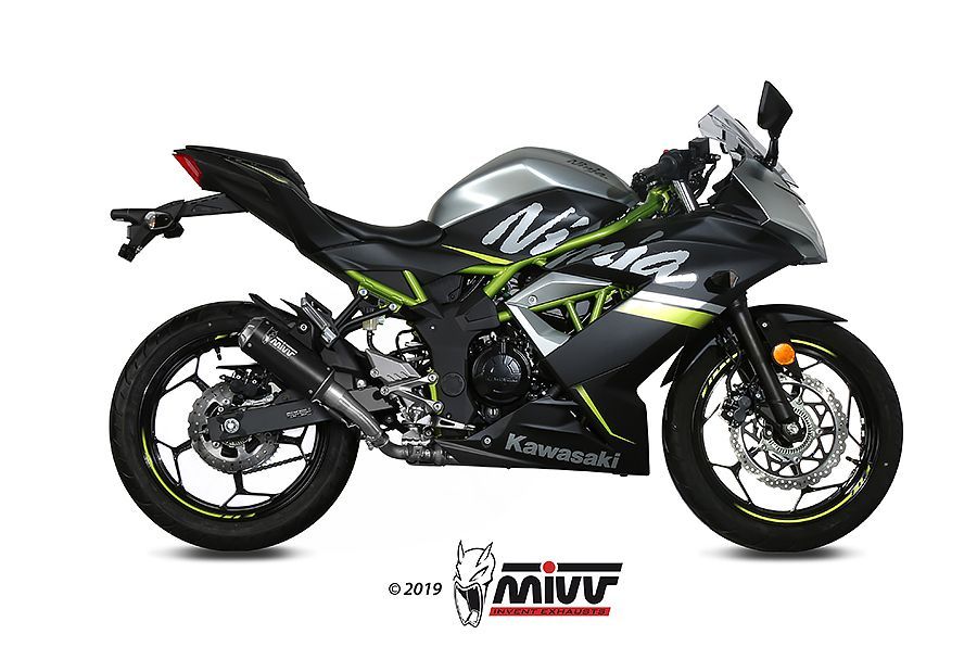 Escape Mivv  Mk3 black Kawasaki Ninja 125 / Z125 2019-24