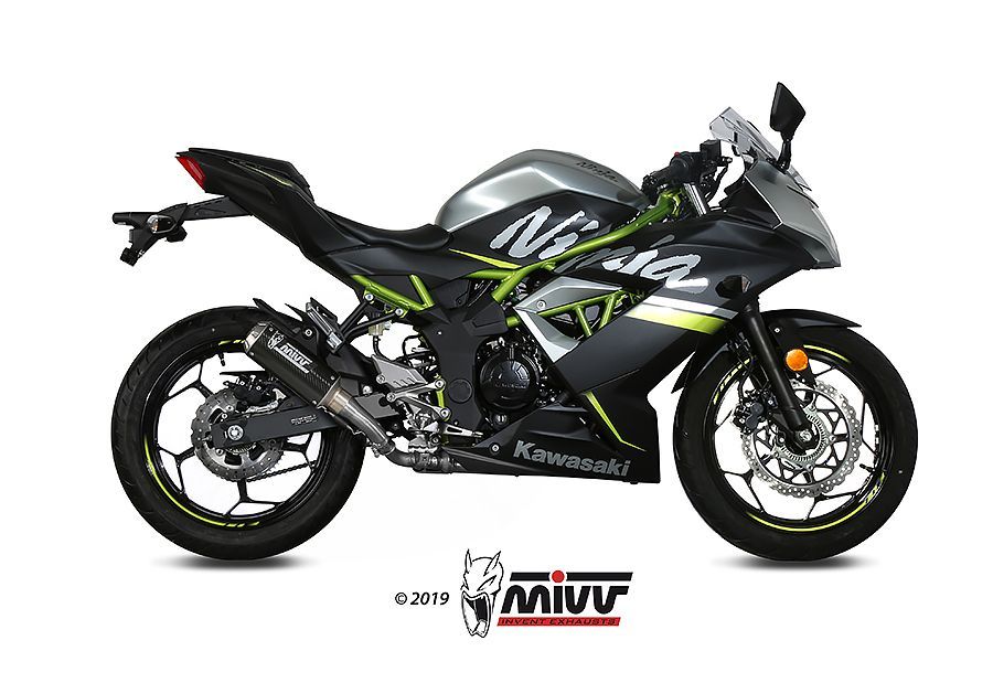 Escape Mivv Mk3 carbono Kawasaki Ninja 125 / Z125 2019-24