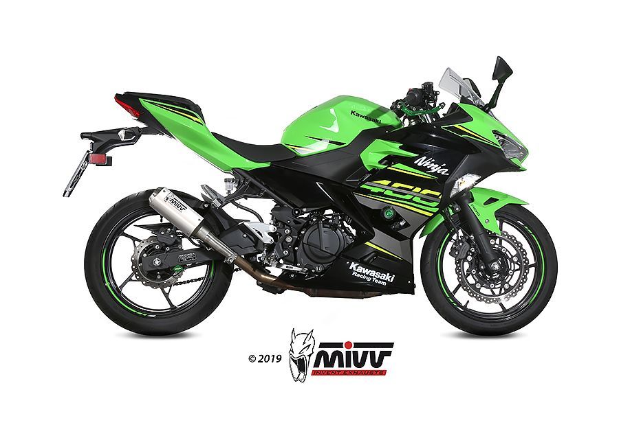 Escape Mivv Mk3 inox Kawasaki Ninja 400 2018-20 / Z400 2019-20