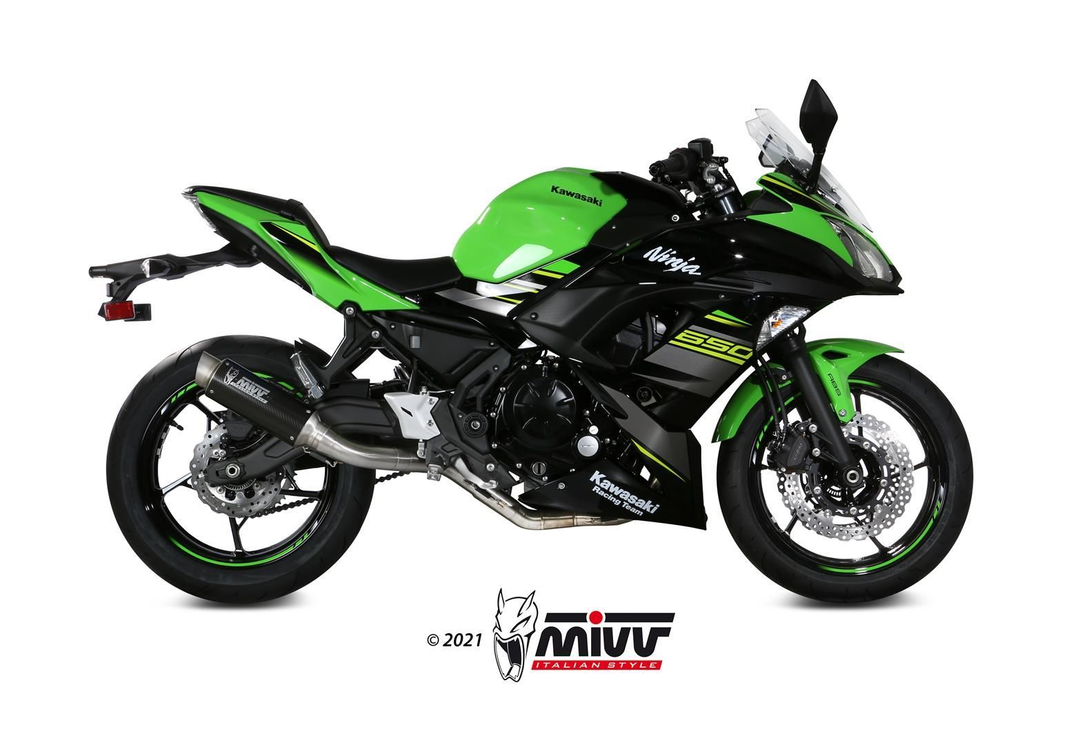 Escape Mivv Full system 2x1 GP Pro carbono Kawasaki Ninja 650 2017-23 / Z650 2017-23