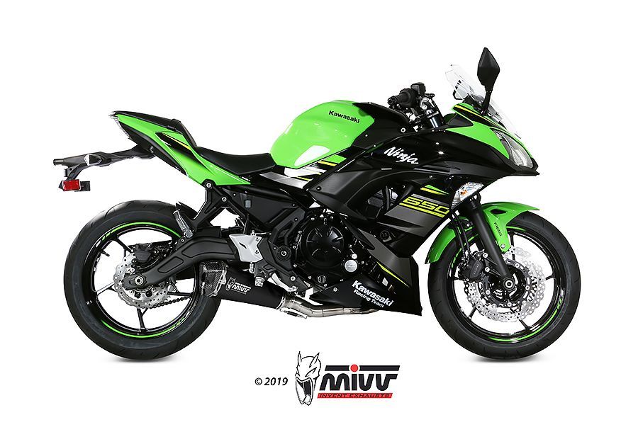 Escape Mivv Full system 2x1 Delta Race black Kawasaki Ninja 650 / Z650 2017-23