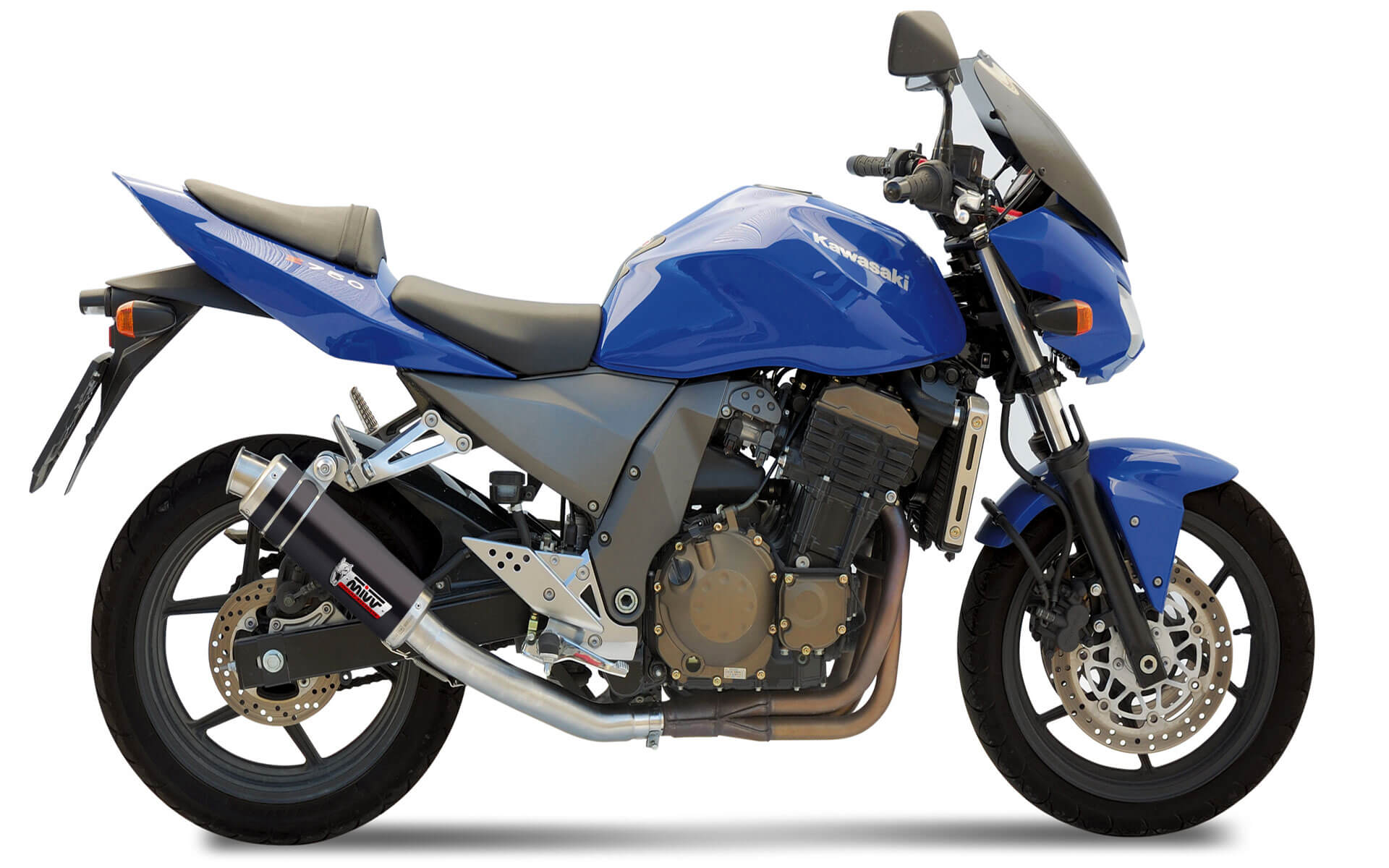 Escape Mivv GP black Kawasaki Z750 2004-06