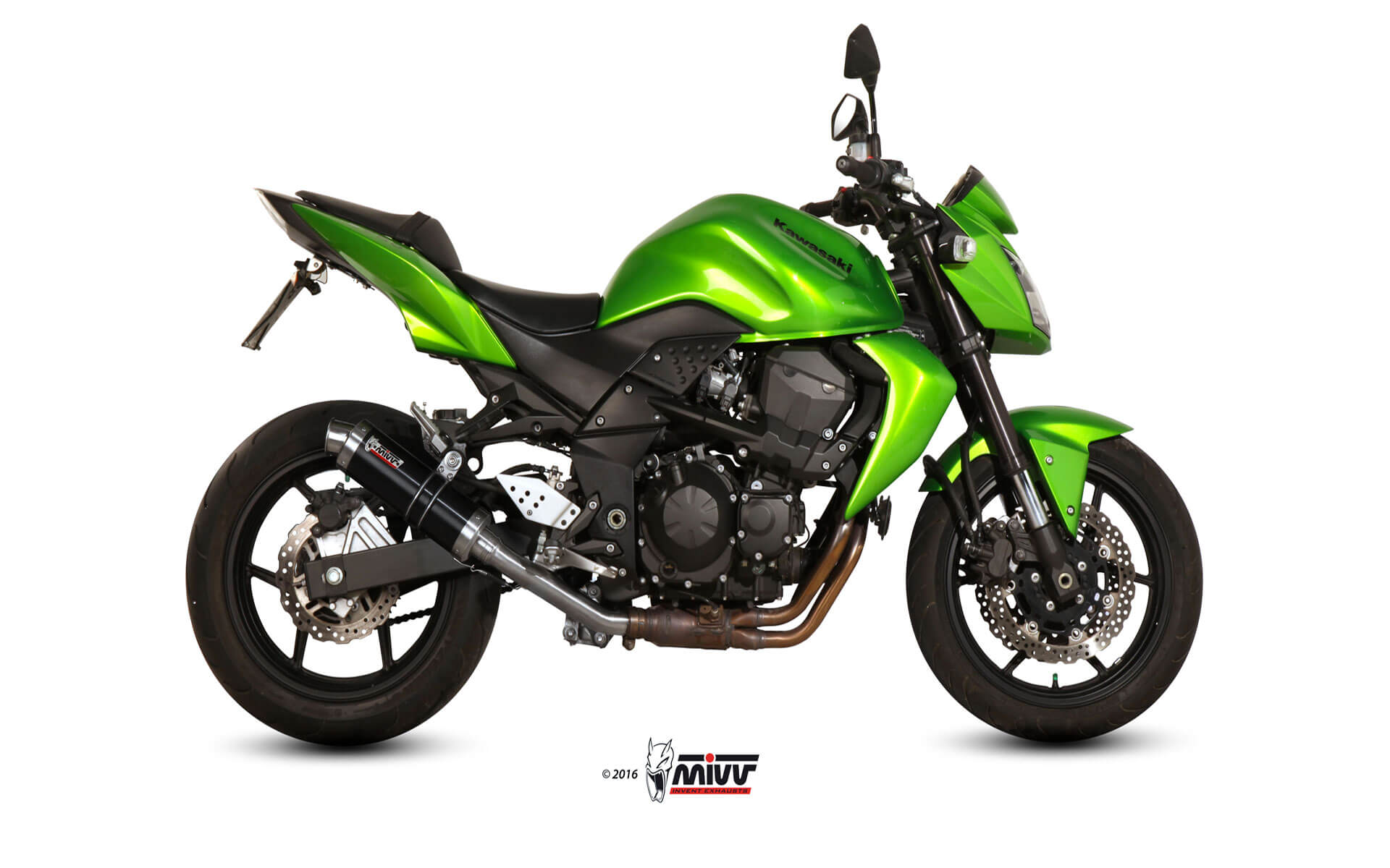 Escape Mivv GP black Kawasaki Z750 2007-14