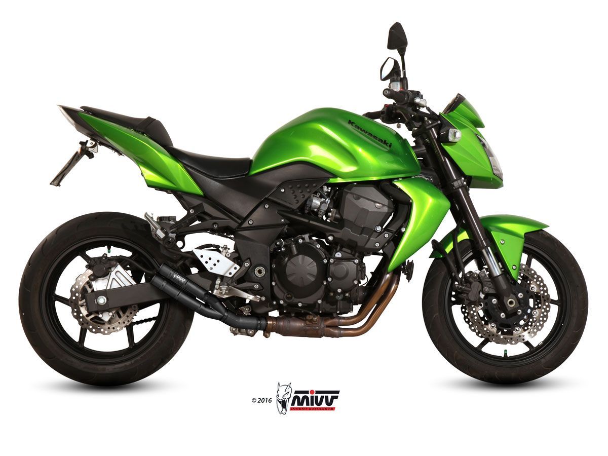 Escape Mivv Double Gun black Kawasaki Z750 2007-14