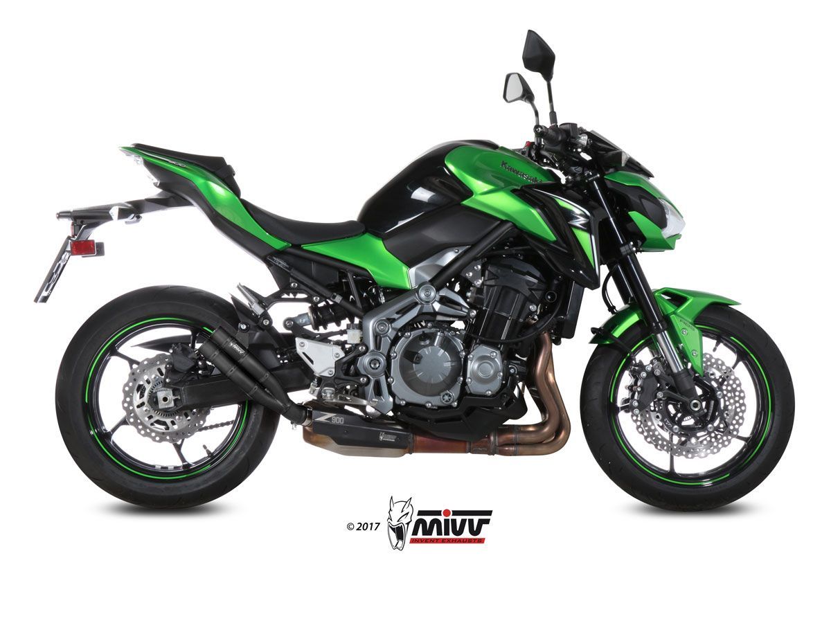 Escape Mivv Double Gun black Kawasaki Z900 2017-19 / Z900 A2 (35 KW / 70 KW) 2017-24