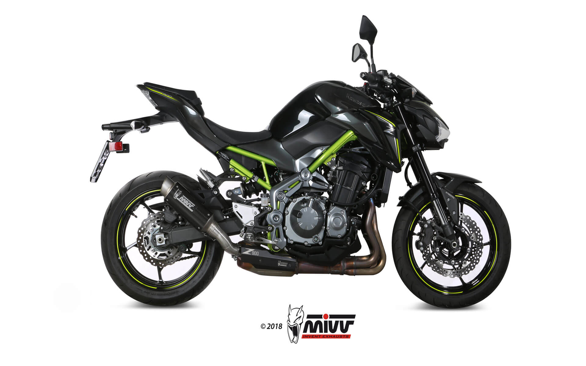 Escape Mivv GP Pro carbono Kawasaki Z900 2017-19 / Z900 A2 (35 KW / 70 KW) 2017-24