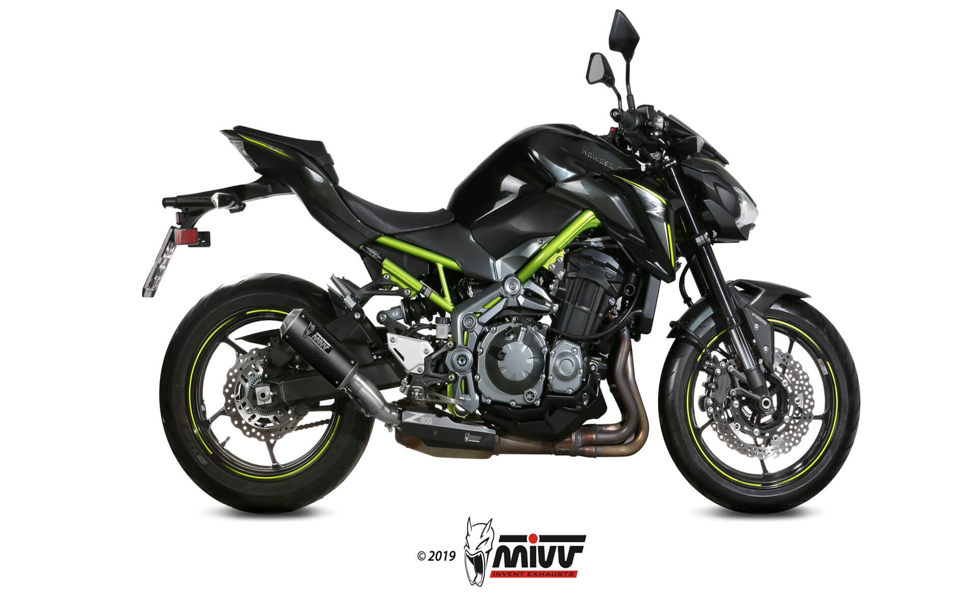Escape Mivv Mk3 carbono Kawasaki Z900 2017-19