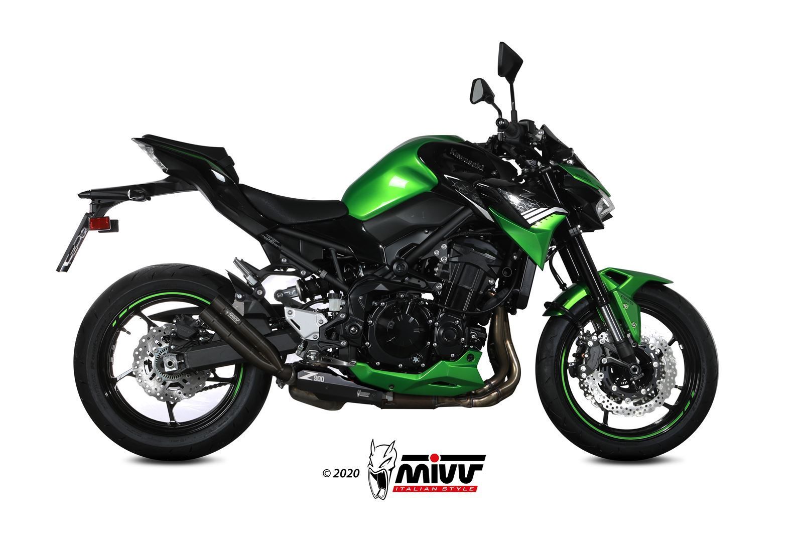 Escape Mivv Double Gun black Kawasaki Z900 2020-24