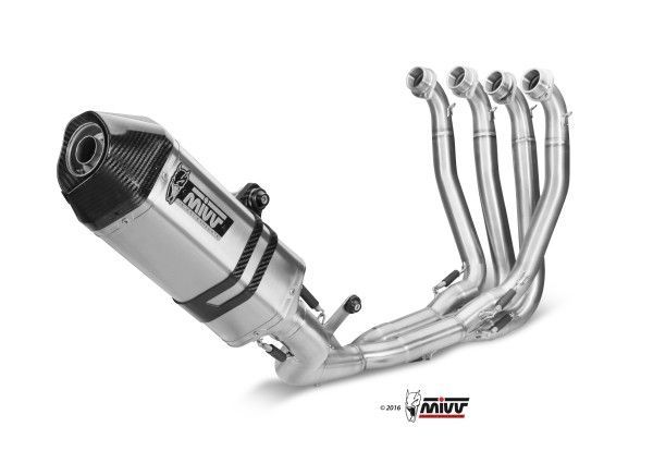Escape Mivv Full system 4x2x1 Speed edge inox con tapa carbono Kawasaki ZX-10 R 2011-15
