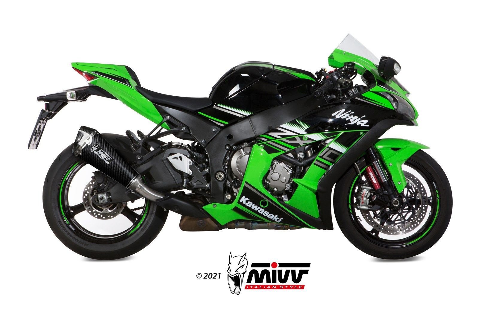 Escape Mivv  Delta Race carbono Kawasaki ZX-10 R / RR / SE 2016-24