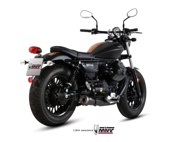 Escape Mivv 2 Ghibli black Moto Guzzi V9 Bobber / Roamer 2016-22