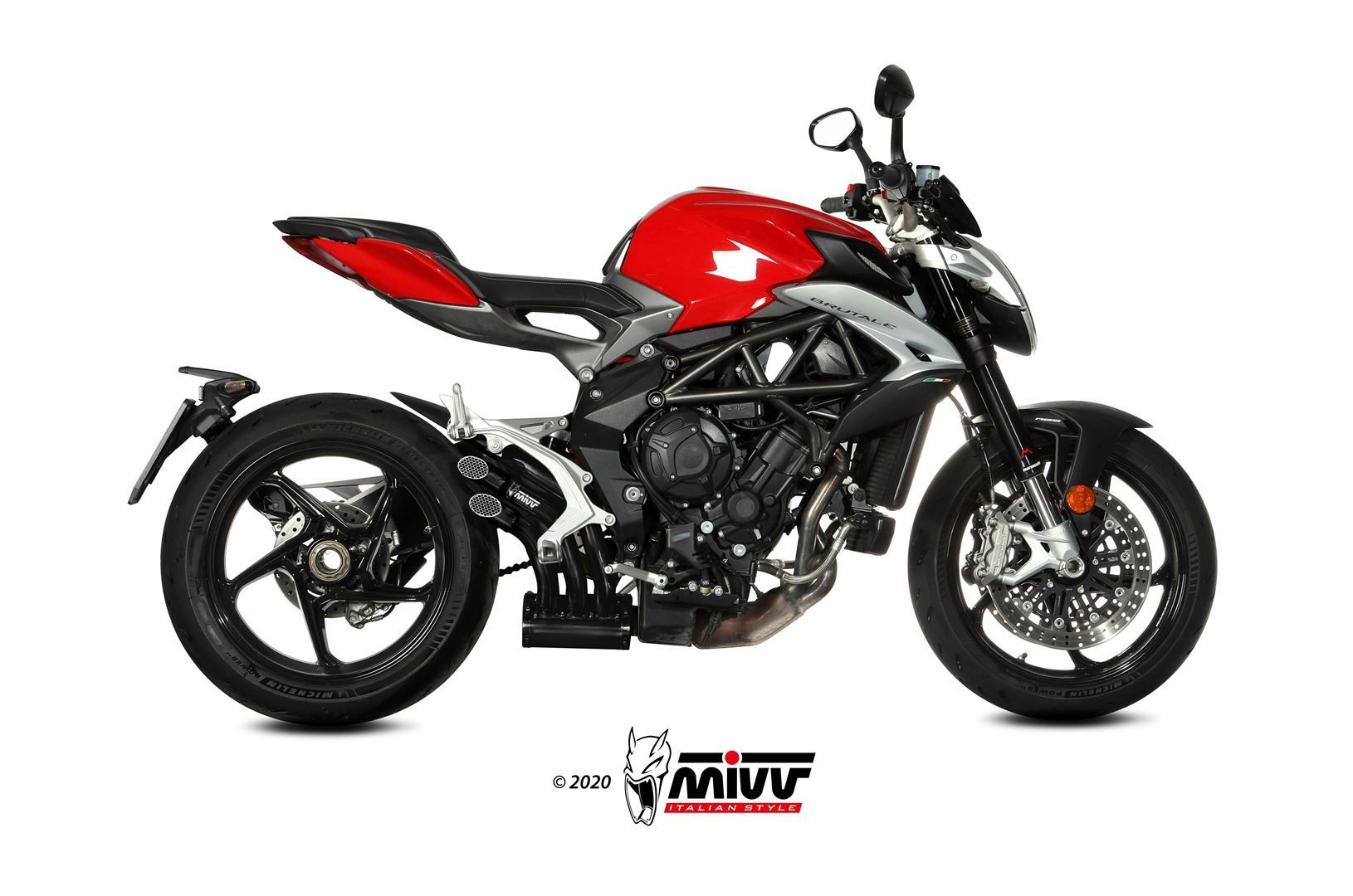 Escape Mivv Speed edge black MV Agusta Brutale 800 RR 2017-20