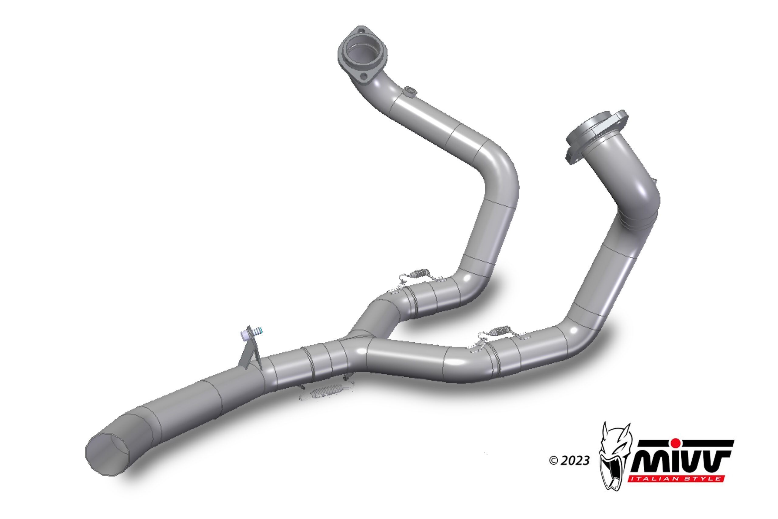 Escape Mivv Tubo no kat (compatible con silenciadores Escape Mivv y Originales) Moto Guzzi V100 Mandello 2022-24
