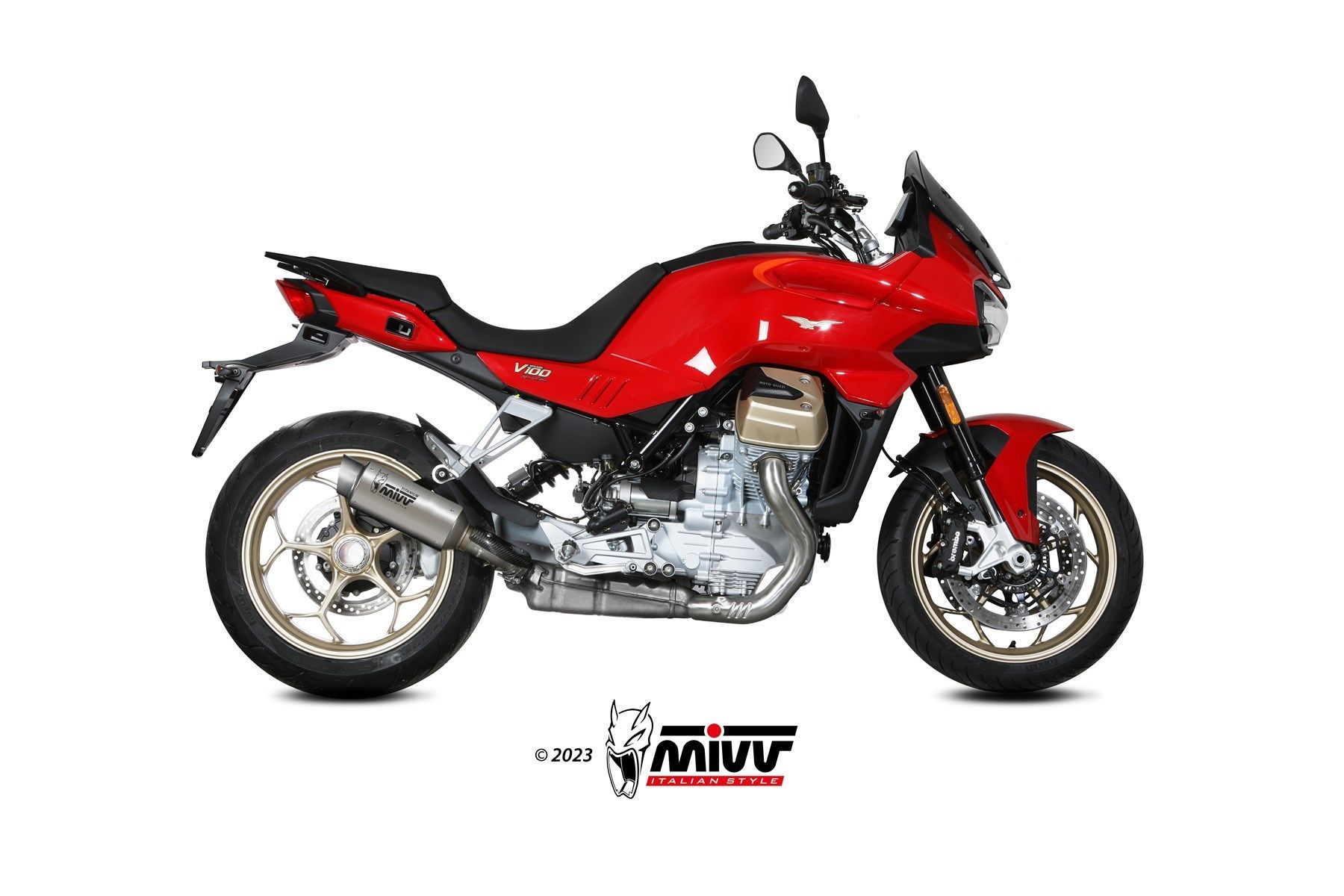Escape Mivv  GP Pro titanium Moto Guzzi V100 Mandello 2022-24