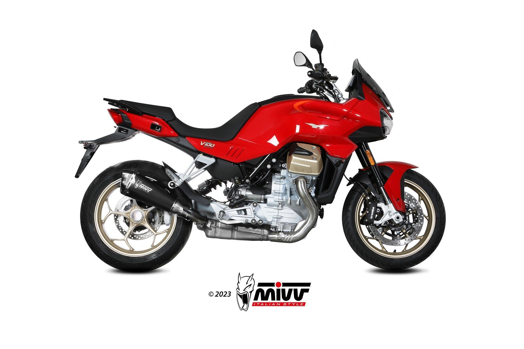 Escape Mivv  Delta Race black Moto Guzzi V100 Mandello 2022-24